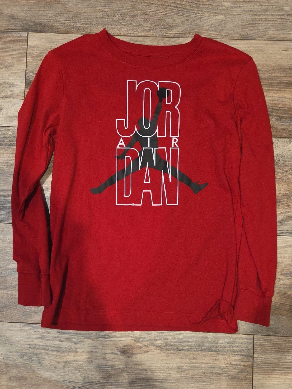 Nike Red Jordan Long Sleeve Kids Shirt